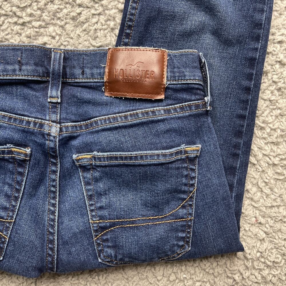Hollister Jeans Womens 26X30 Blue Epic Flex Skinny Mid-Rise 28x28" Measurements - Picture 2 of 11